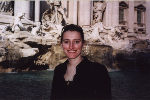 Anna in front of Trevi, Rome, Italy