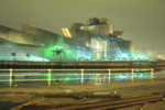 Laser lightshow on the Guggenheim